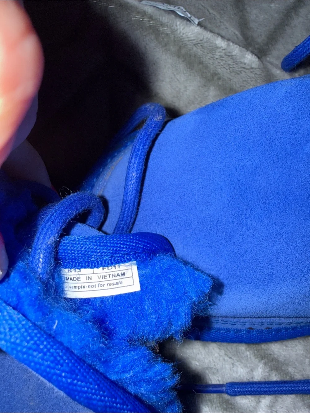 UGG Kids Electric Blue Suede Lace-Up Ankle Boots